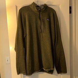 Patagonia Men's XXXL Olive Green Zip-Up Sweater